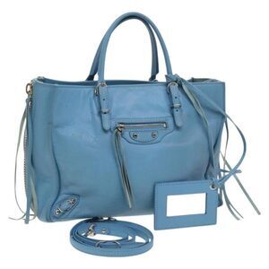 Pre Loved balenciaga Women Blue Handbags